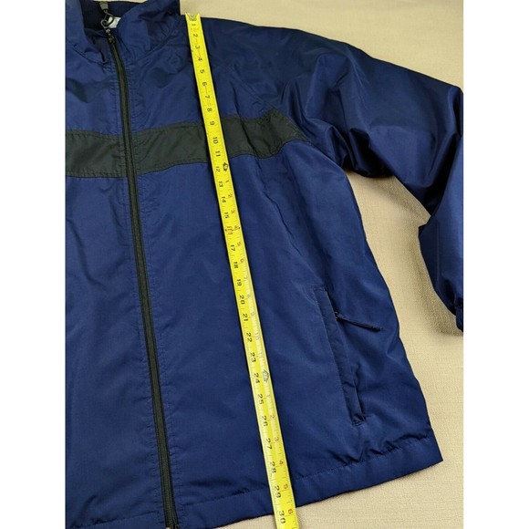 VTG Pro Spirit Men L Retro Golf Jacket Windbreaker Zip Up Mesh Lined Blue Black - Picture 10 of 11